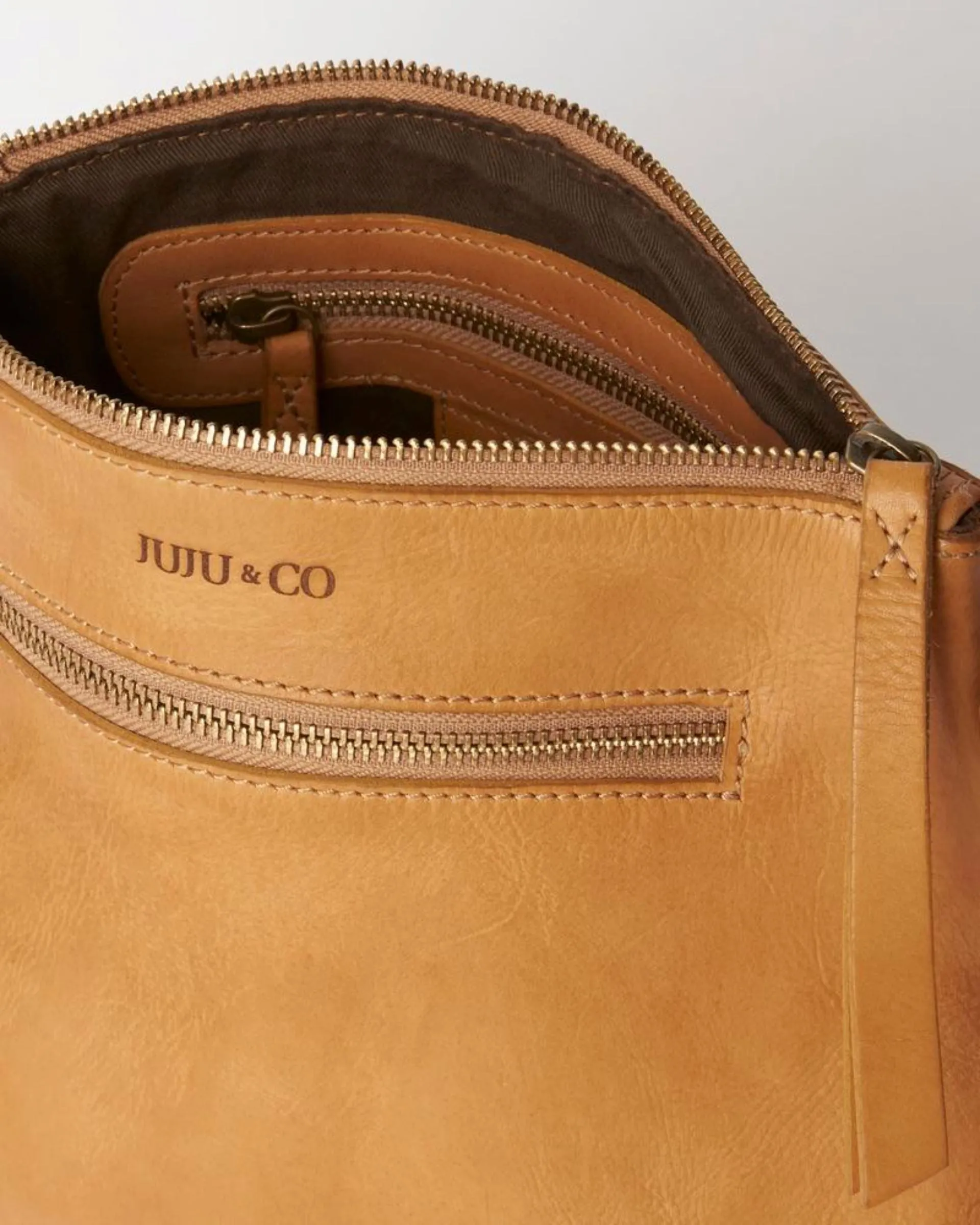 JUJU & CO Large Essential Pouch Bag - Tan