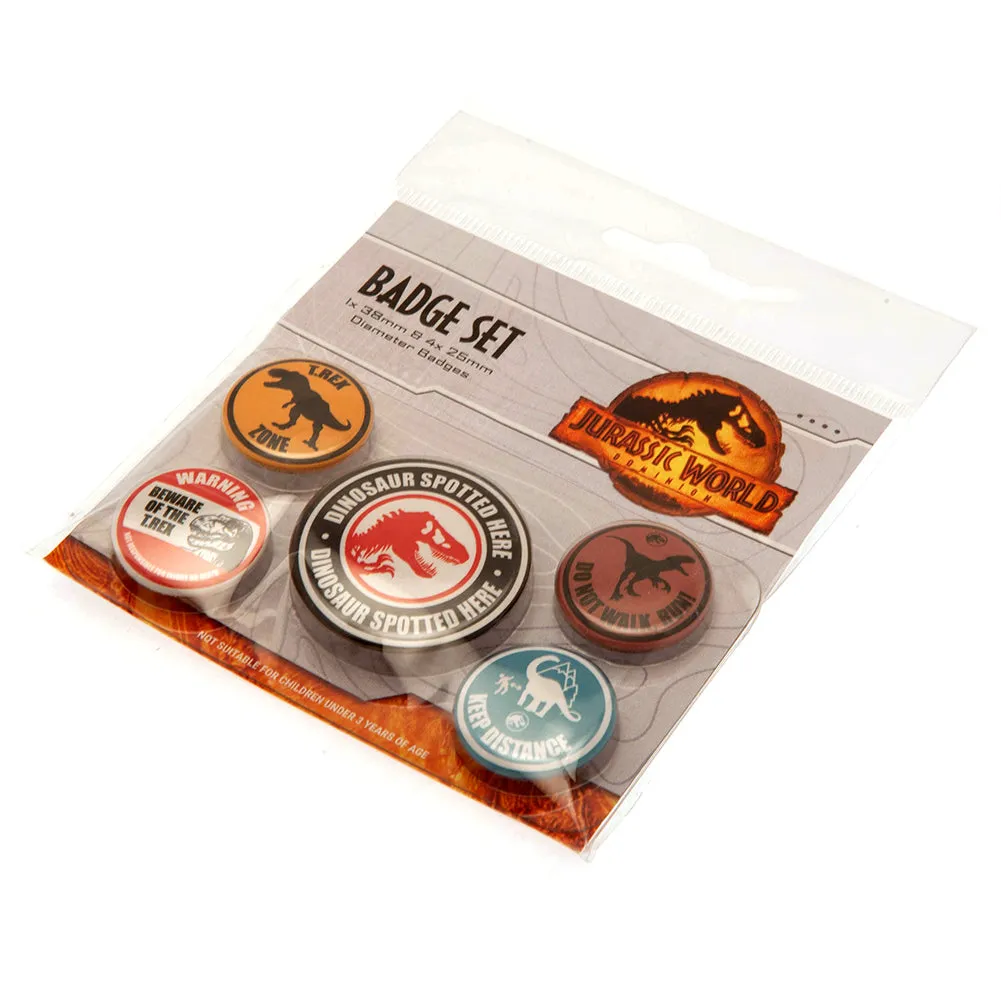 Jurassic World Button Badge Set