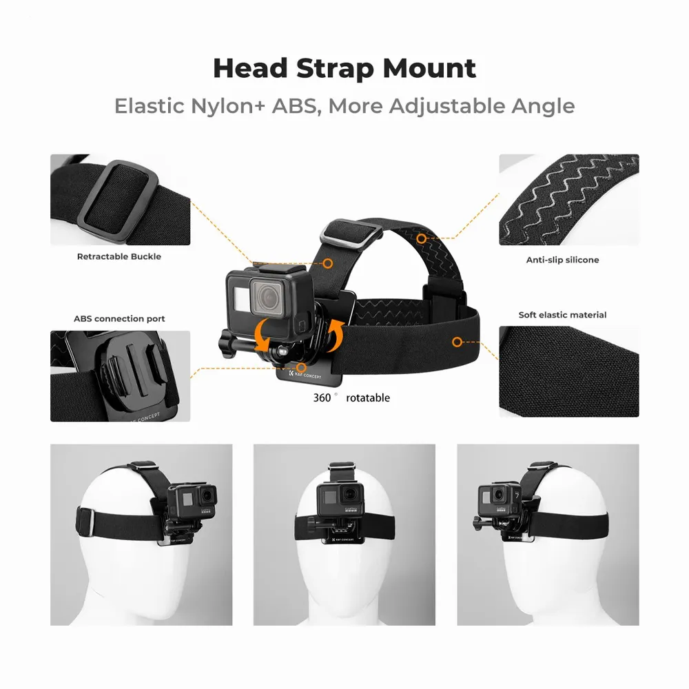 K&F Concept Head Strap & Chest Mount Set SKU.2290