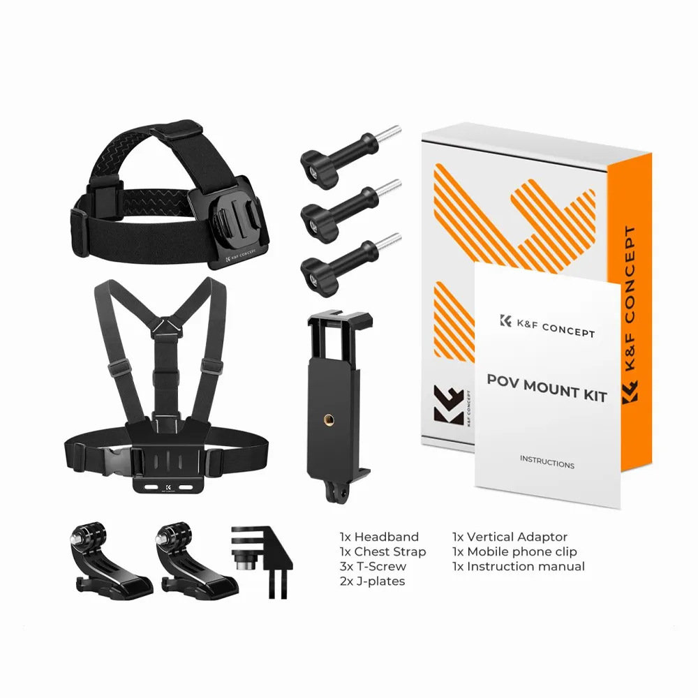 K&F Concept Head Strap & Chest Mount Set SKU.2290
