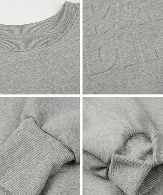 KANDINI Embossed-Logo SweatShirt - Gray