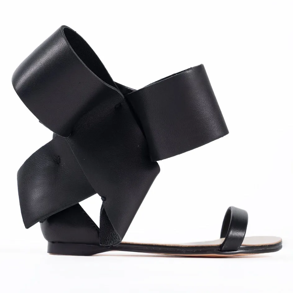 KIDS BOW SANDAL BLACK