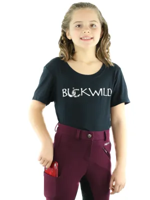 Kid's Mid Waist Breech | Maroon   Black | Side Phone Pocket