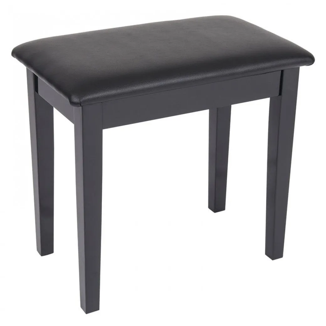 Kinsman KPB01BK Piano Bench with Storage - Satin Black
