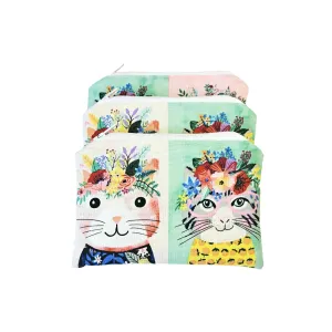 Kitties in Flower Crowns (Mini) Reusable Food Safe Pouch