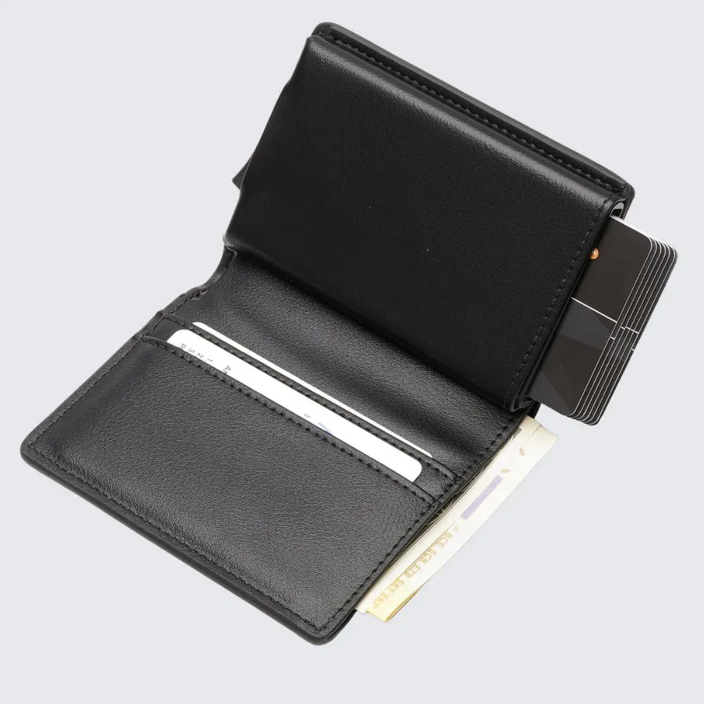 La Enviro Stanley Vegan Leather Wallet Black