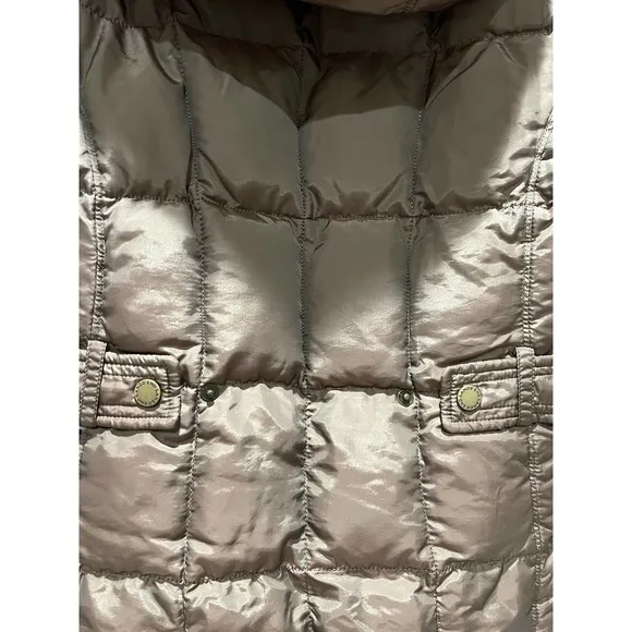 Land's End Down Long Puffer‎ Jacket Olive Gold Size Medium Rust Color Winter