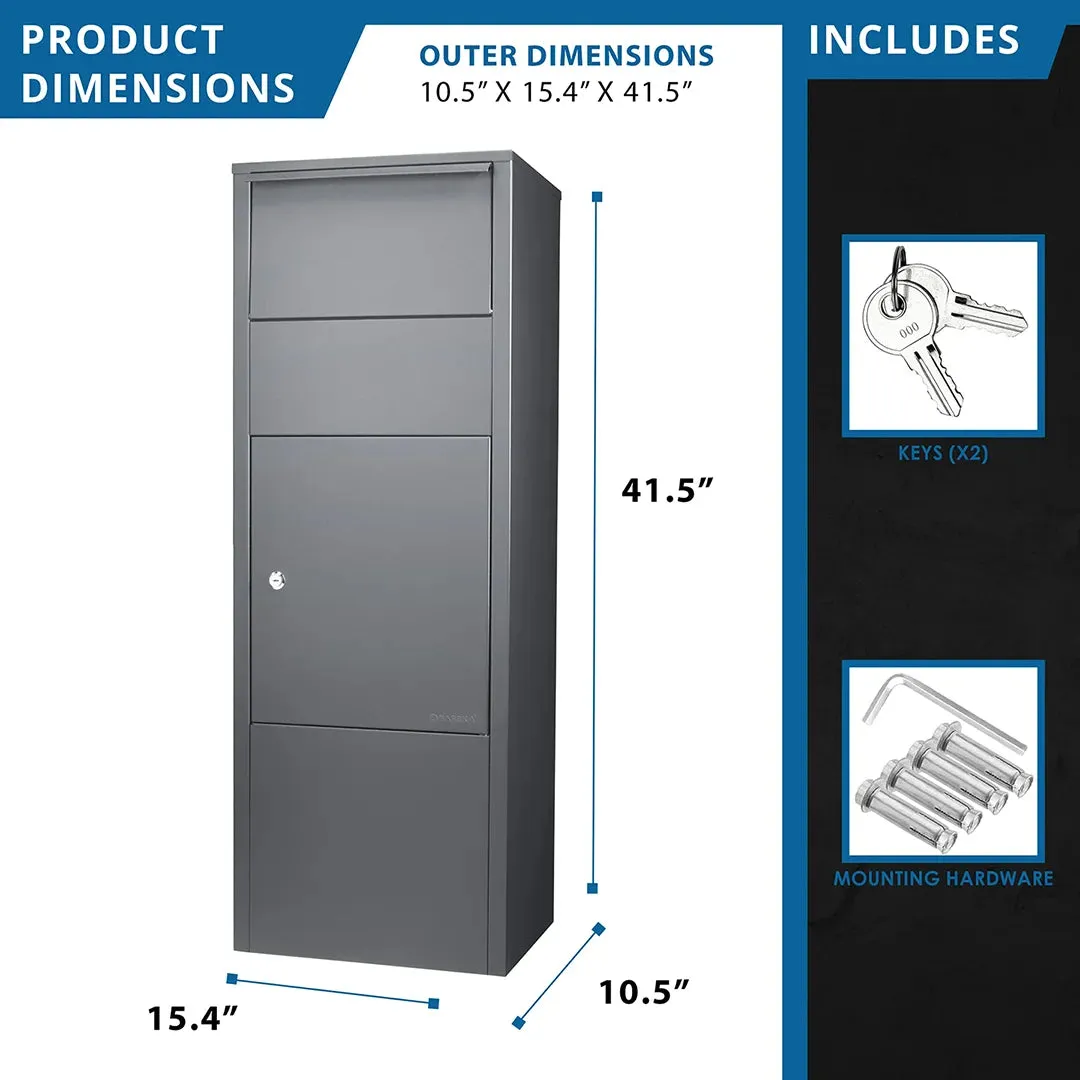 Large Single Compartment Locking Parcel Drop Box | CB13256