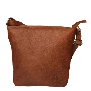 Leather Handbag with Floral Details (EOP822)