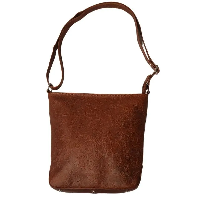 Leather Handbag with Floral Details (EOP822)