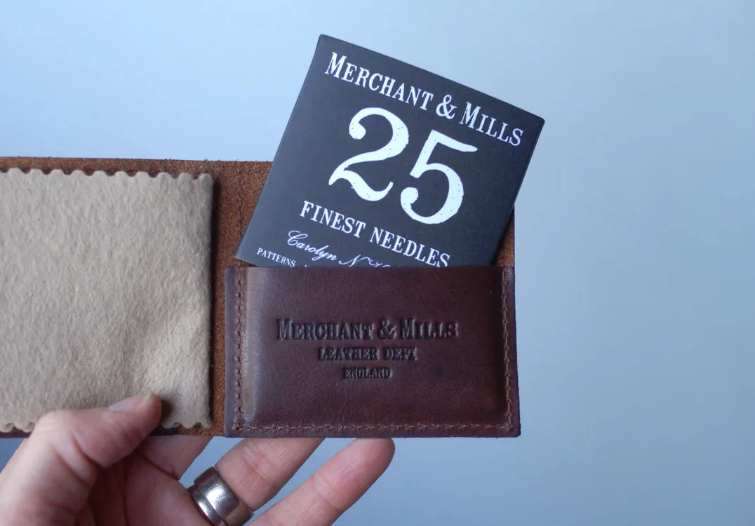 Leather Needle Wallet   Finest Needles and Baby Bow Scissors