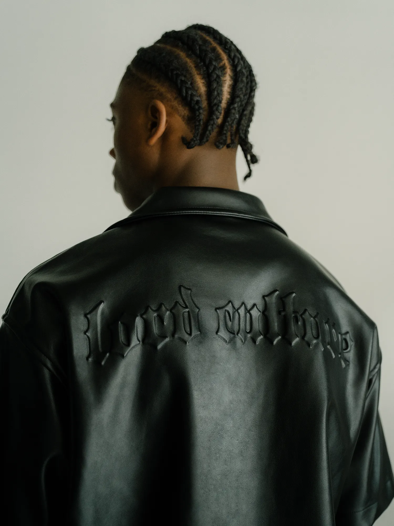 LEATHER SHIRT - BLACK
