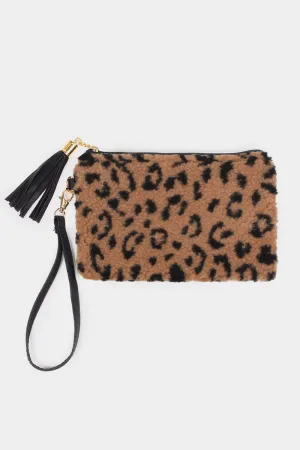 Leo Furry Wristlet