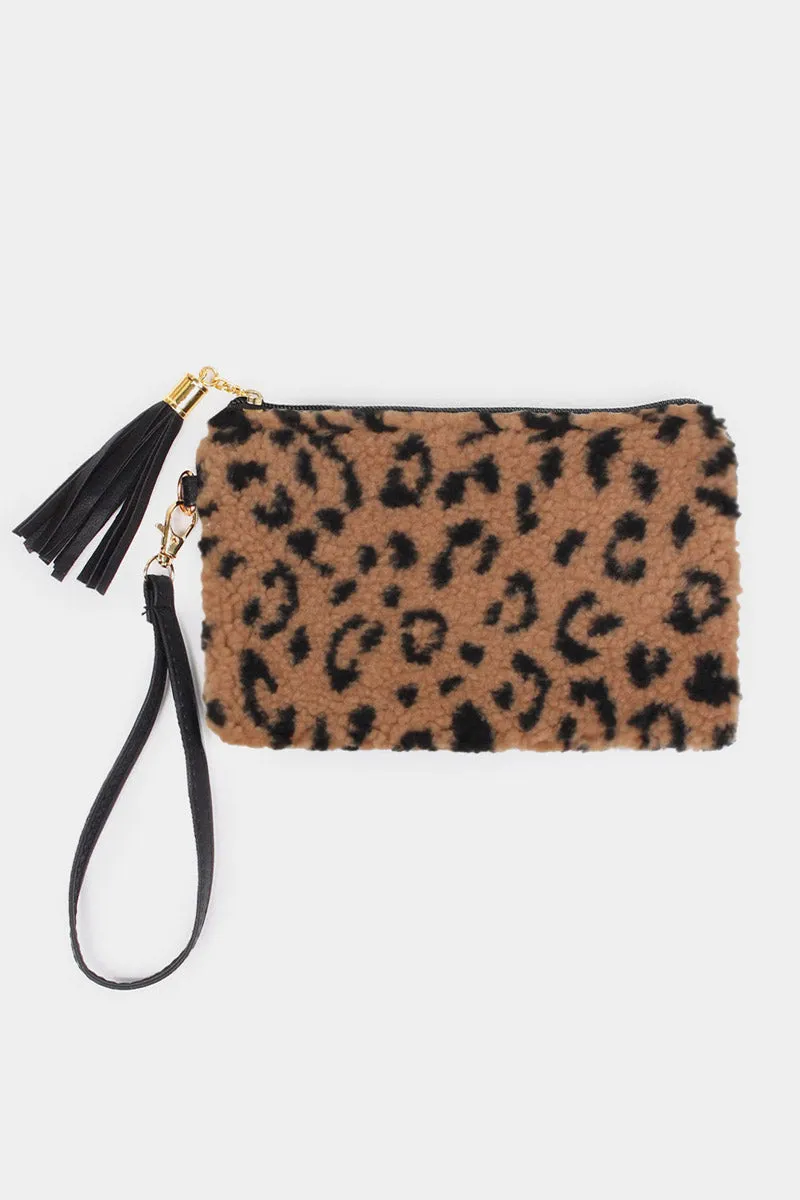 Leo Furry Wristlet
