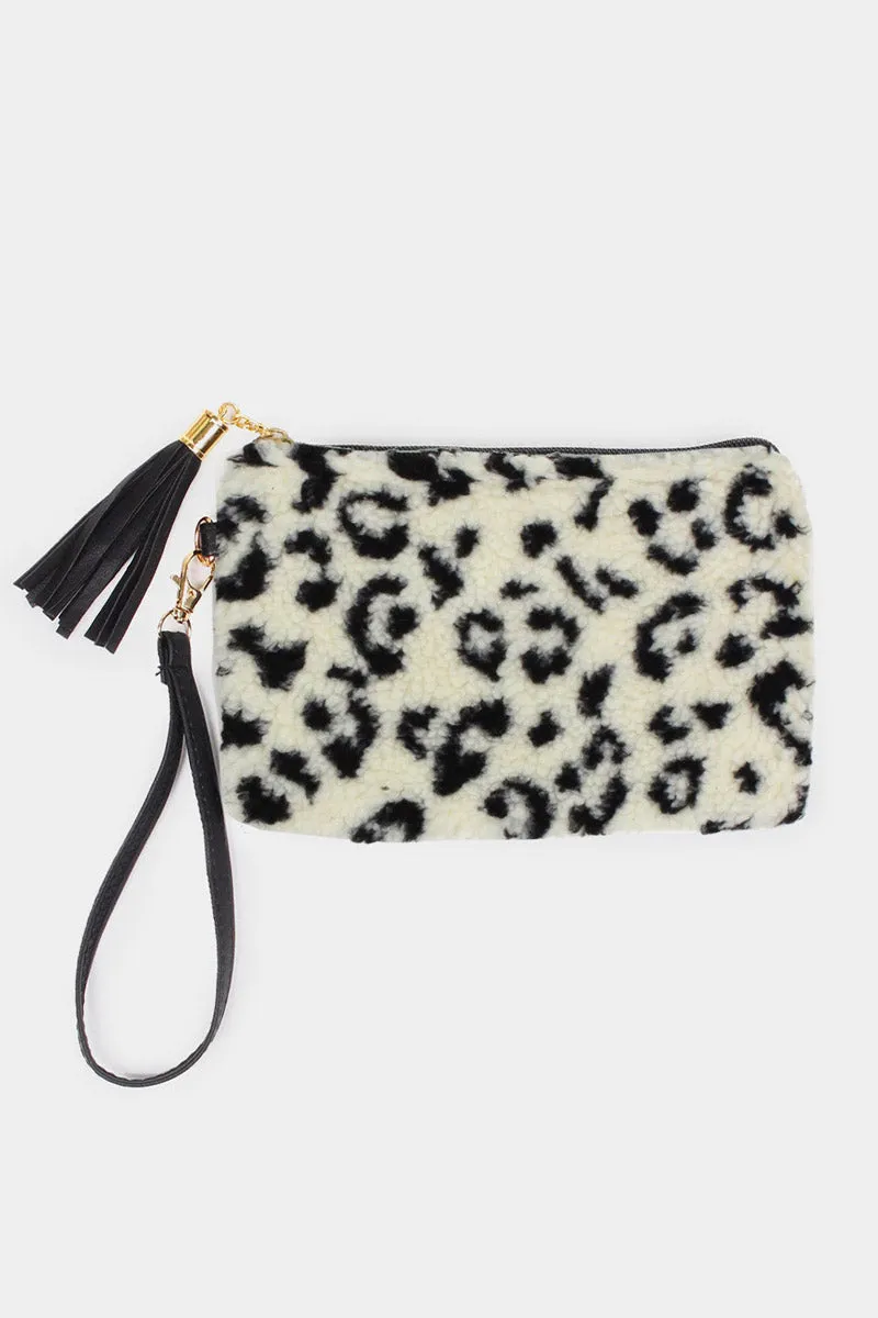 Leo Furry Wristlet