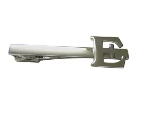 Letter E Monogram Square Tie Clip