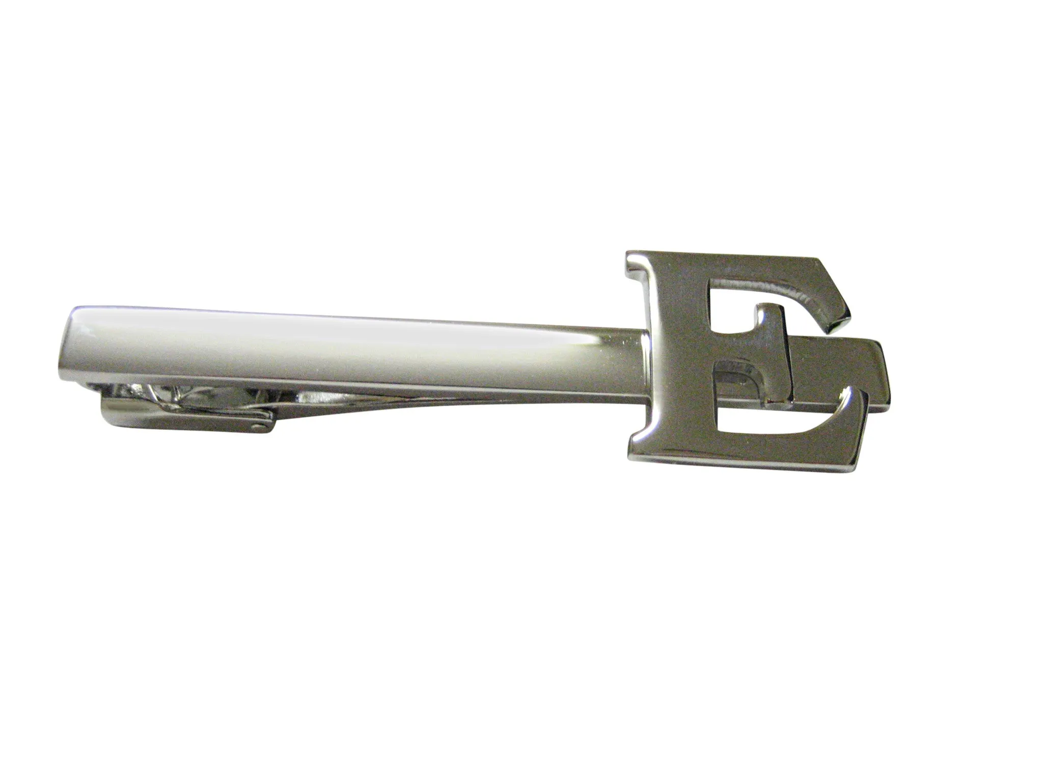 Letter E Monogram Square Tie Clip