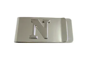 Letter N Monogram Money Clip