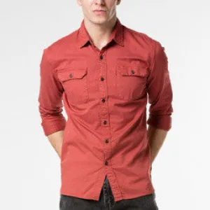 Levi's Mens Marsala Button Front Casual Long Sleeve Worker Shirt Medium