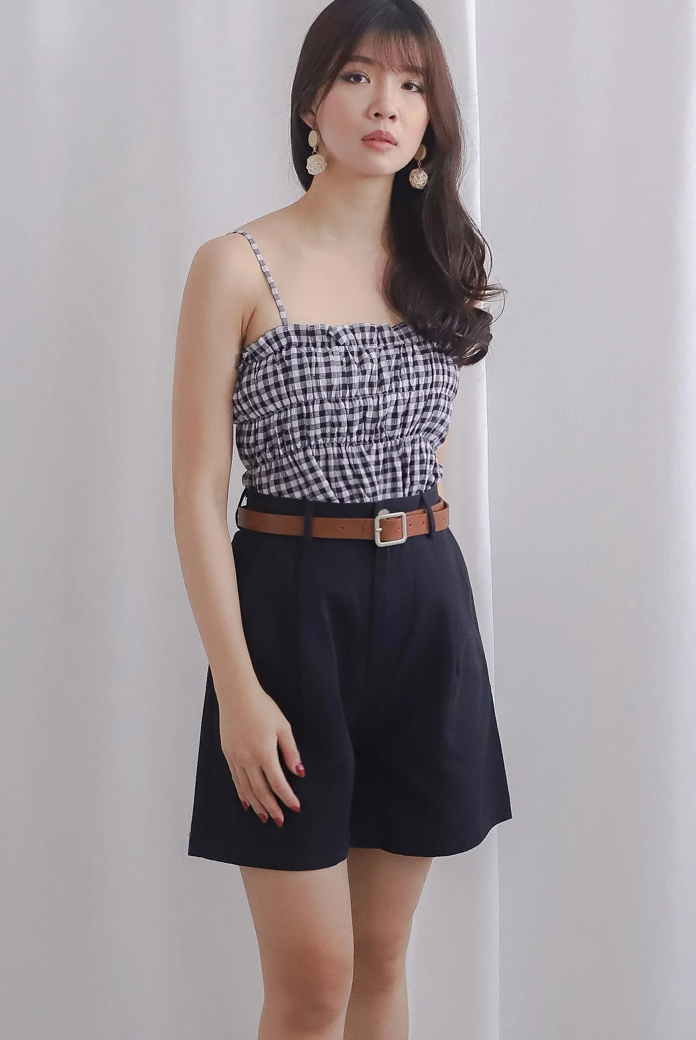 Leyla Belted shorts In Black