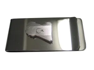 Libya Map Shape and Flag Design Money Clip