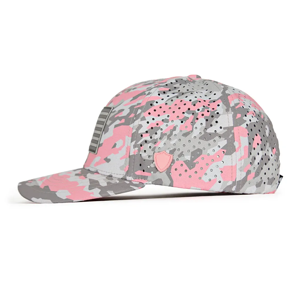 Limited Edition Performance Snapback | Pink Battle | Geo-Camo | Light Pink - PreOrder