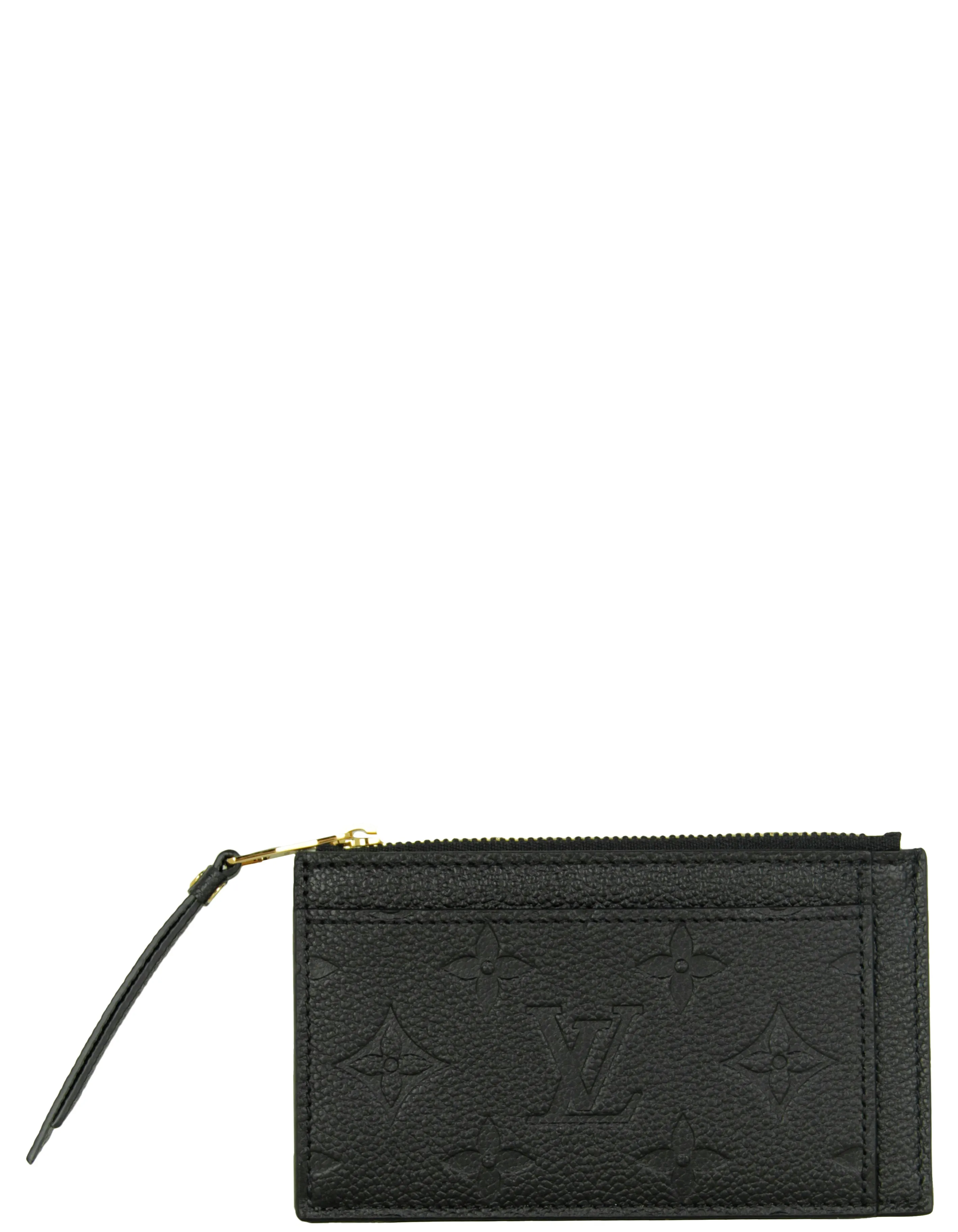 Louis Vuitton Black Monogram Empreinte Zipped Card Holder NM