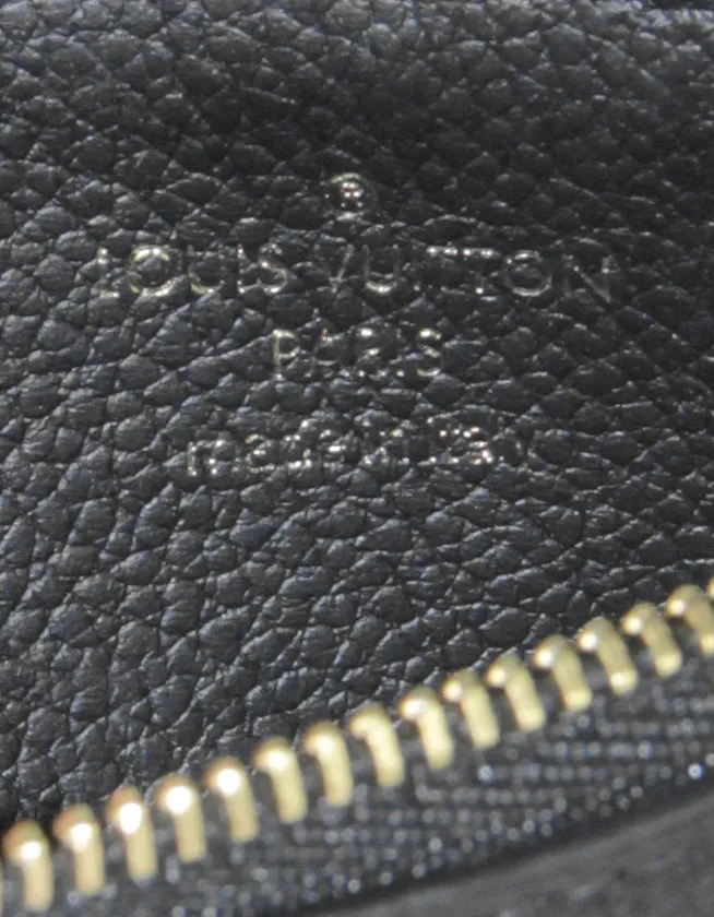 Louis Vuitton Black Monogram Empreinte Zipped Card Holder NM