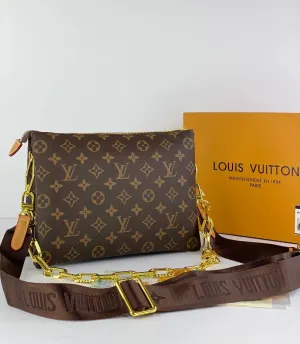 Louis Vuitton Monogram Pouch with Bold Chain Strap