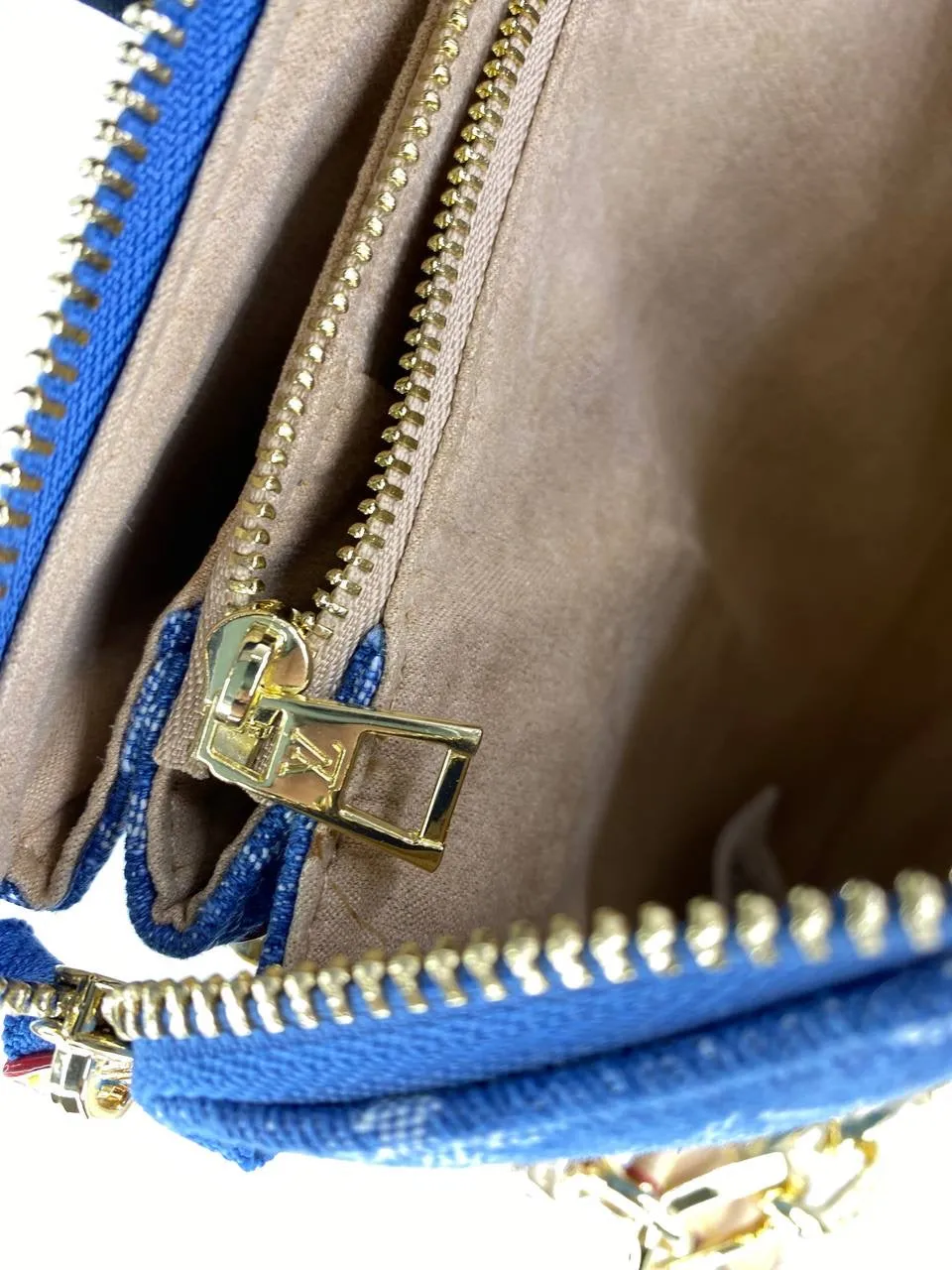 Louis Vuitton Monogram Pouch with Bold Chain Strap