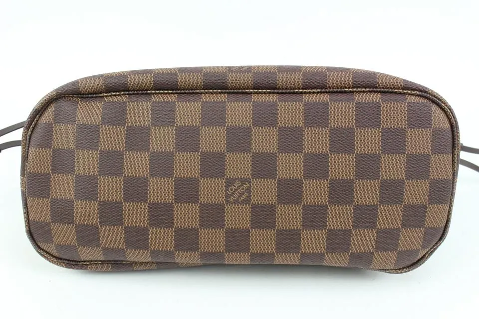 Louis Vuitton Small Damier Ebene Neverfull PM Tote Bag 44lk82
