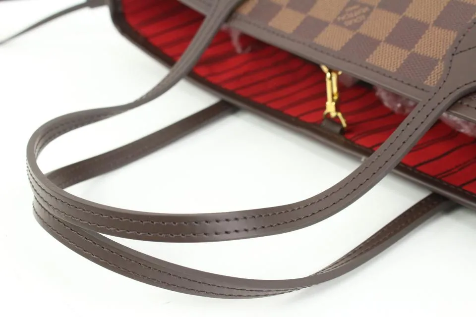 Louis Vuitton Small Damier Ebene Neverfull PM Tote Bag 44lk82