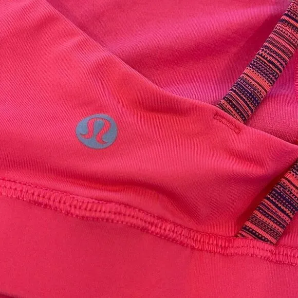 Lululemon Energy Sports Bra Soul Cycle Size 8 Boom Juice Cyber Alarming