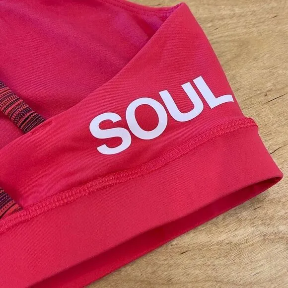 Lululemon Energy Sports Bra Soul Cycle Size 8 Boom Juice Cyber Alarming