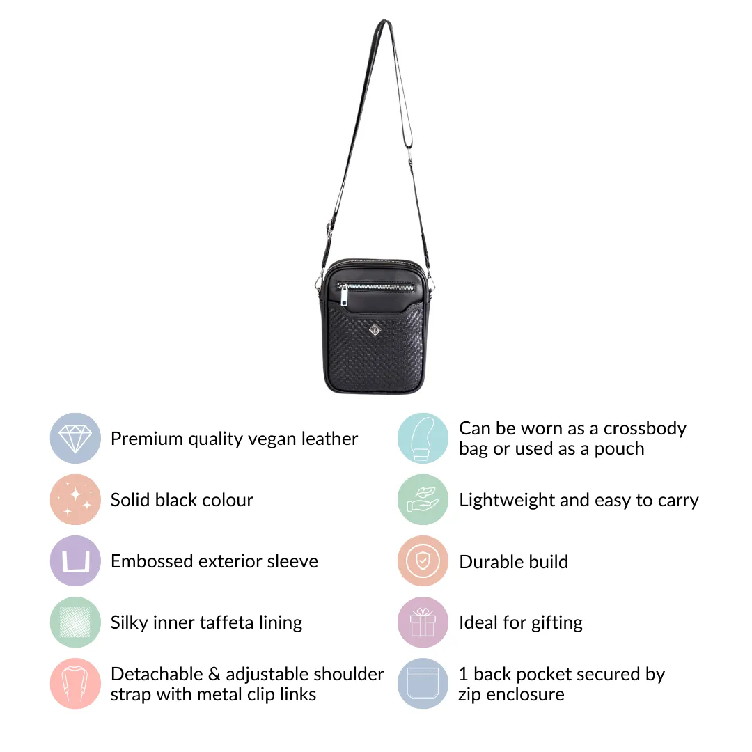 Luxe Crossbody Belt Bag Black