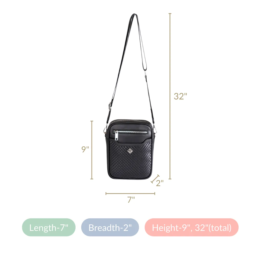 Luxe Crossbody Belt Bag Black
