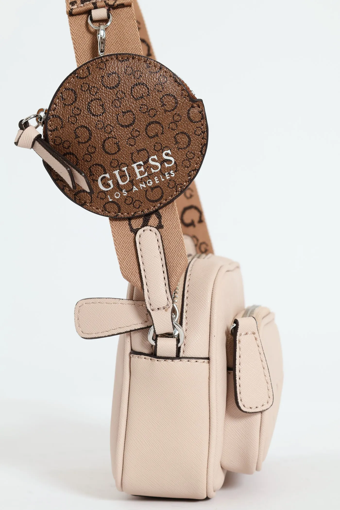 Lya Mini Double Zip Crossbody Bag - Stone