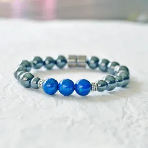 Magnetic Hematite & Riverstone Pain Relief Bracelet