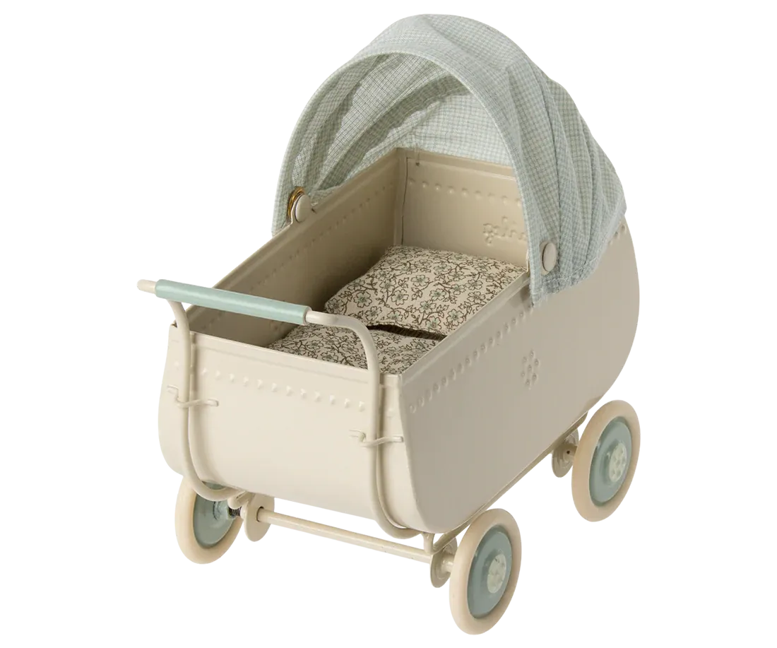 MAILEG Pram, Micro - Blue