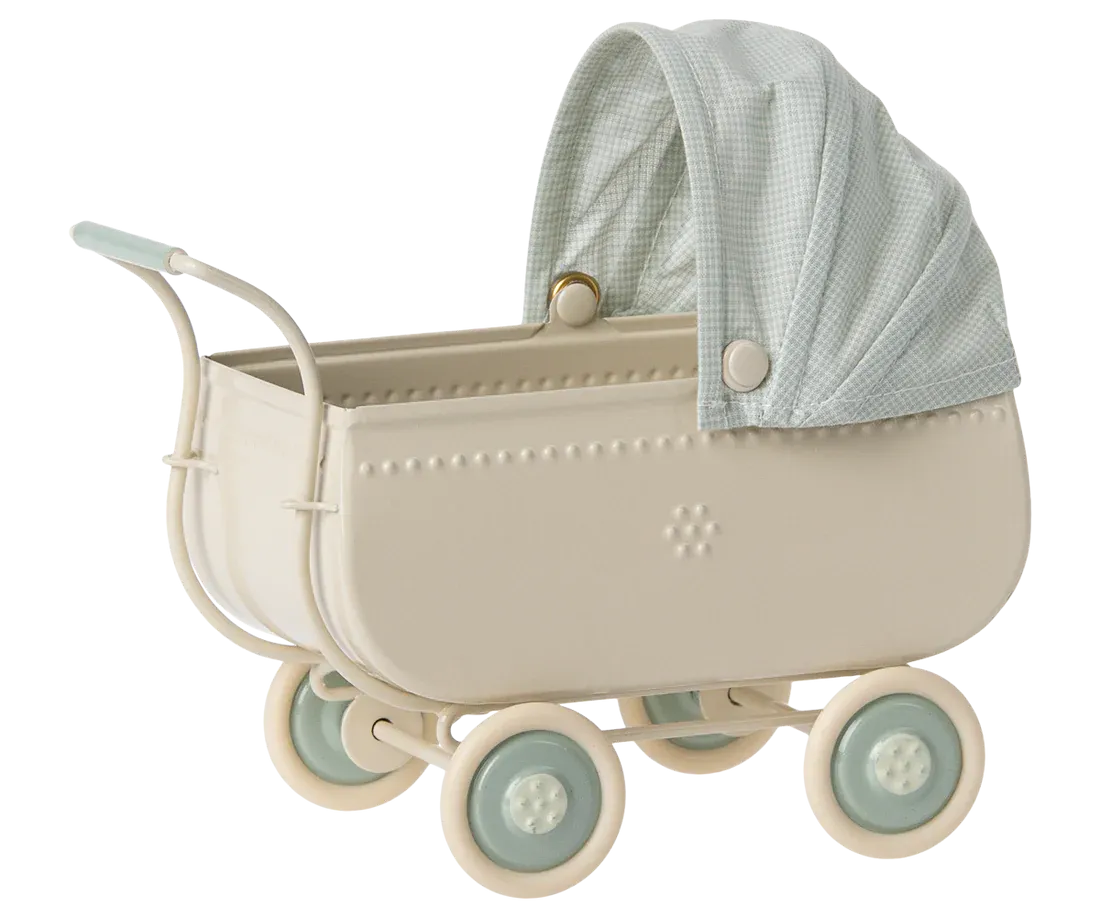 MAILEG Pram, Micro - Blue