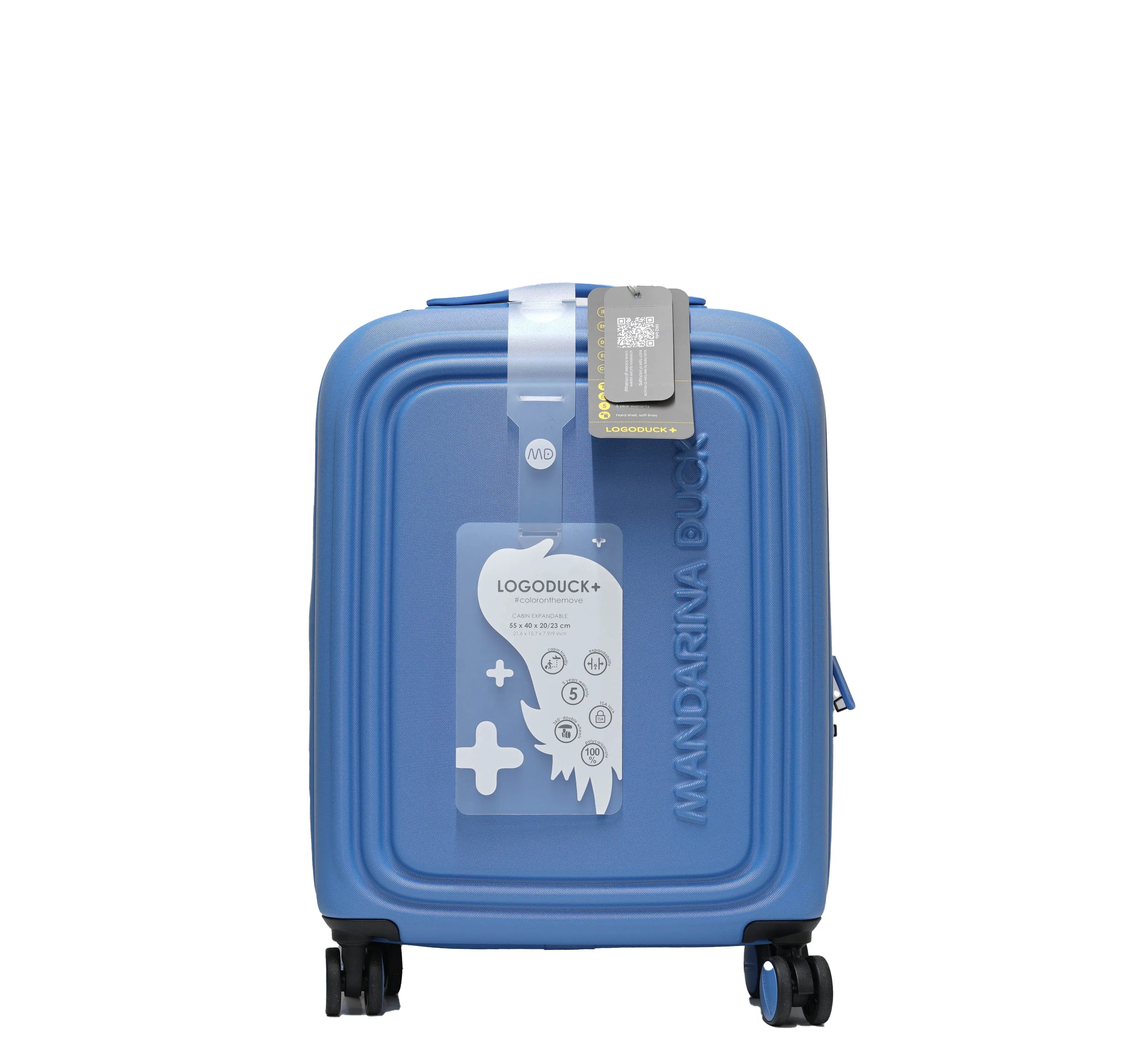 Mandarina Duck Cabin Blue Logo Trolly Luggage P10SZV