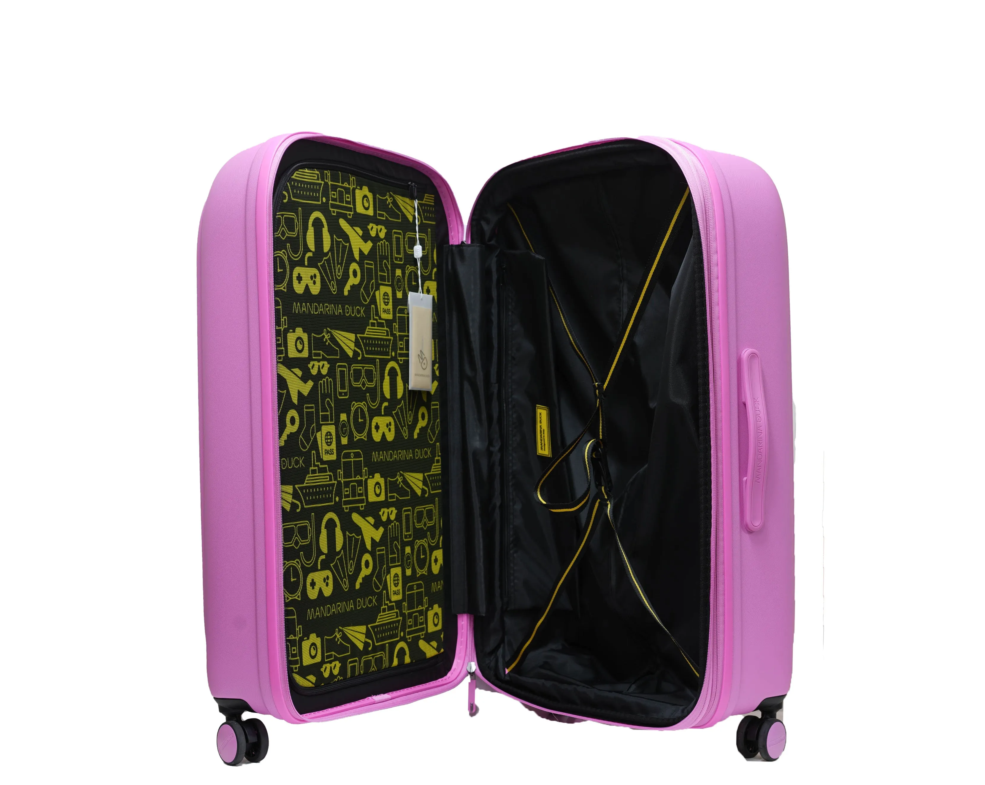 Mandarina Duck Large Pink Bubble logo Trolley Luggage P3329K