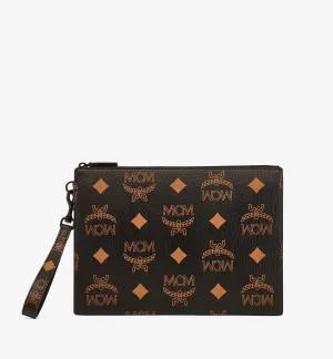 MCM Aren Wristlet Zip Pouch in Maxi Visetos