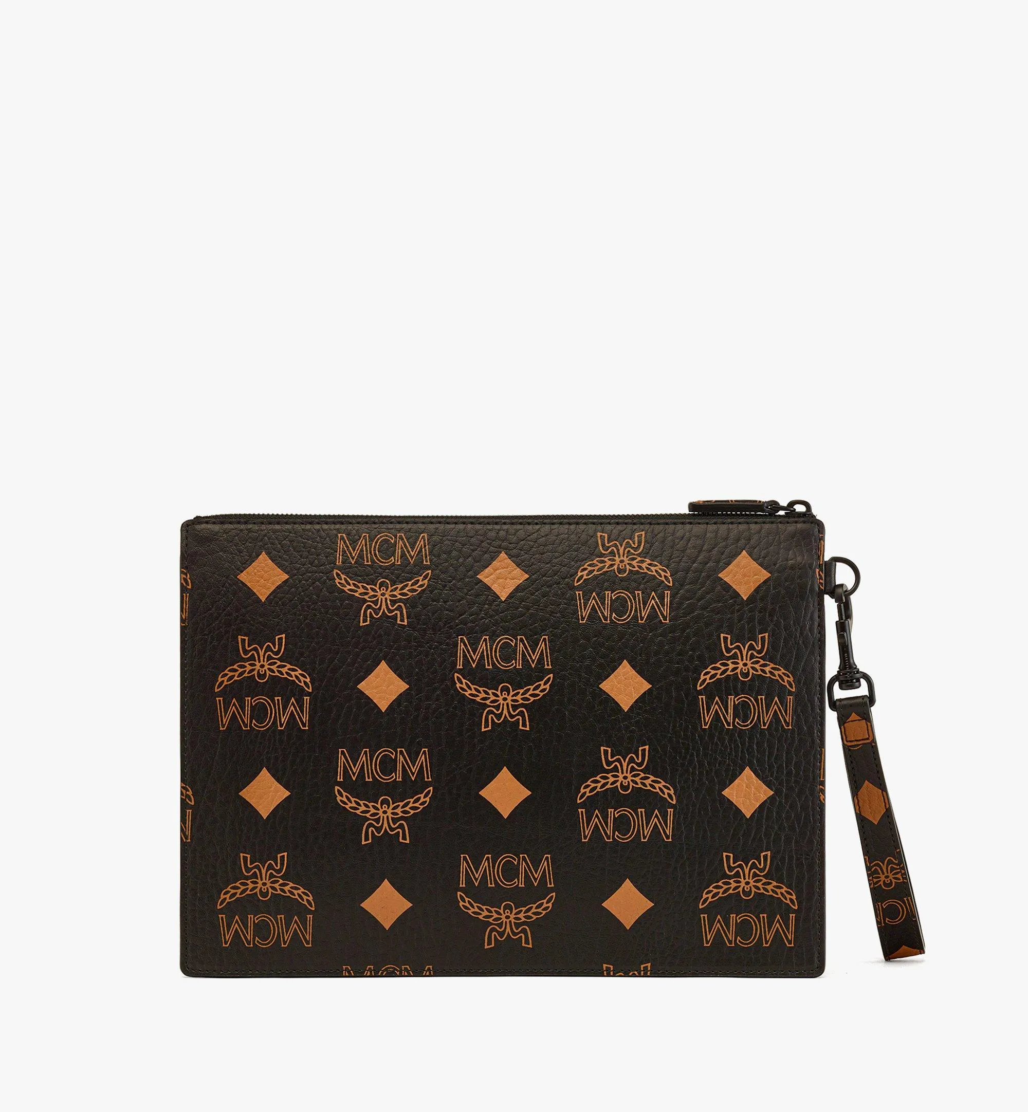 MCM Aren Wristlet Zip Pouch in Maxi Visetos
