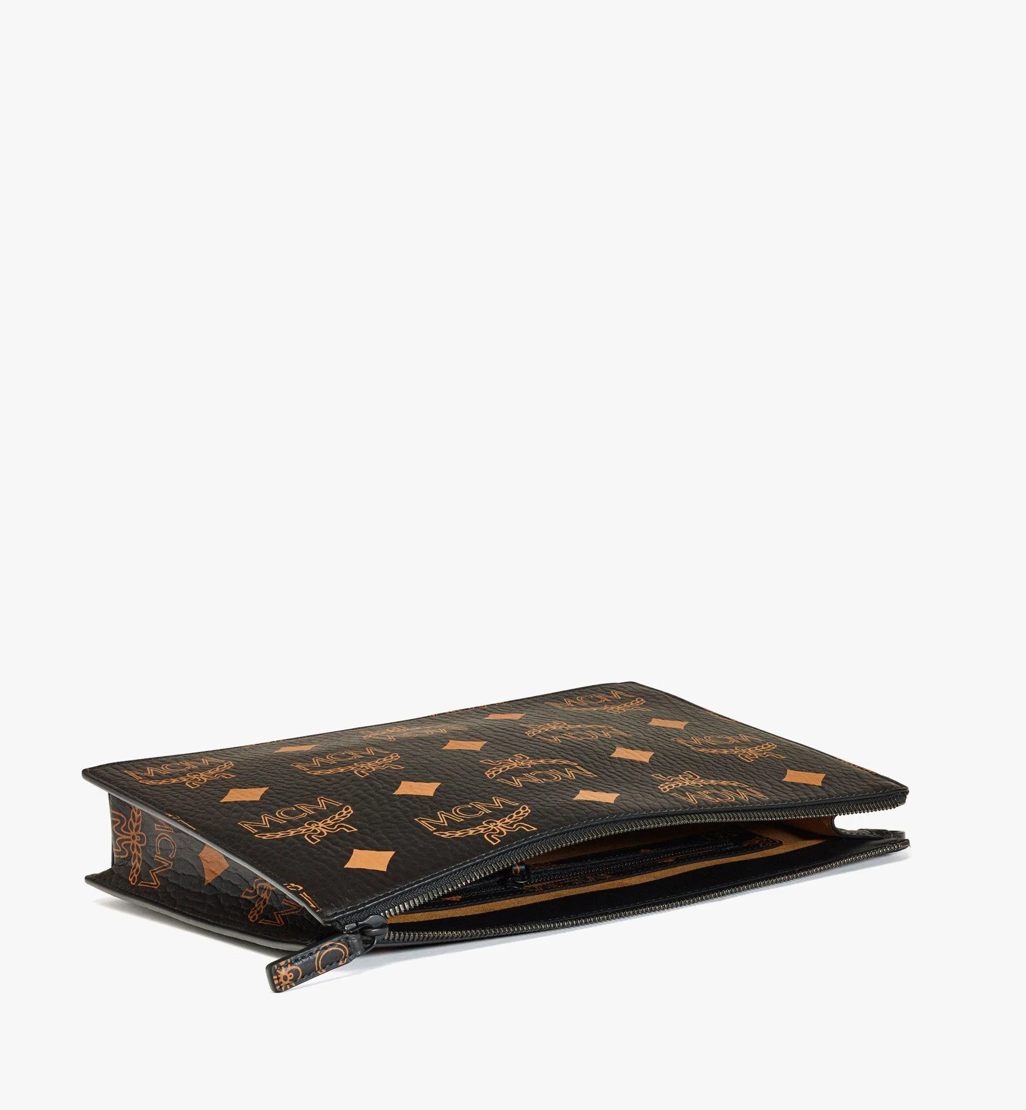 MCM Aren Wristlet Zip Pouch in Maxi Visetos
