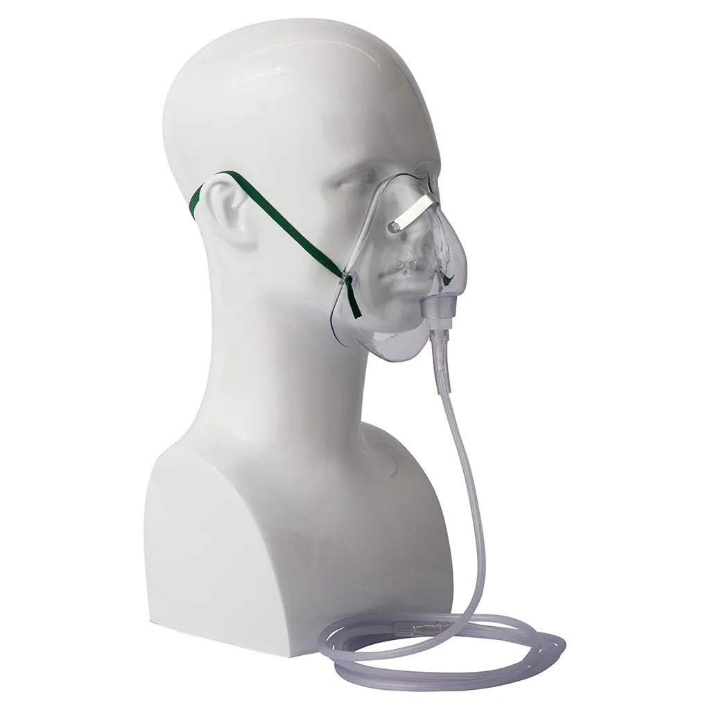 Medium Concentration Oxygen Mask with Tubing - Sealed Pack of 3