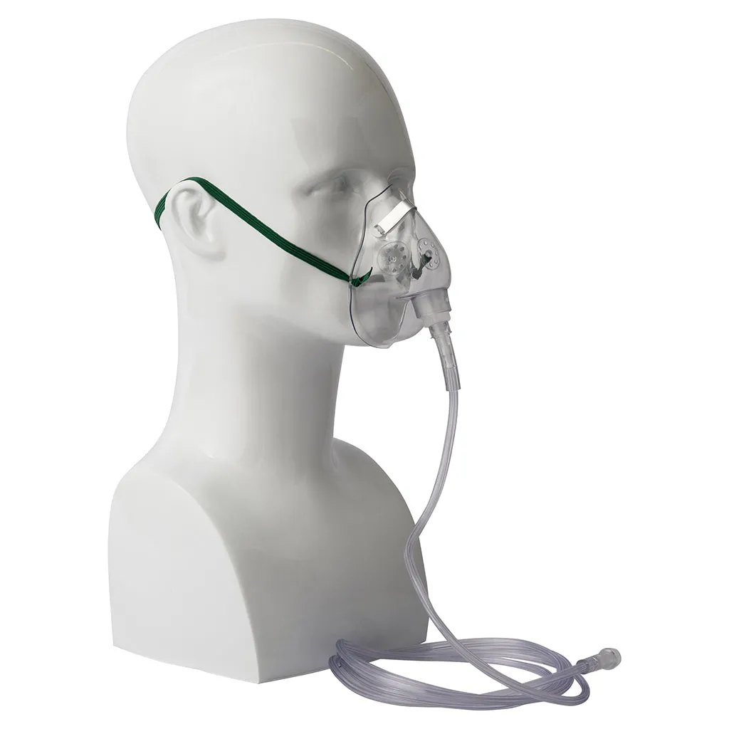 Medium Concentration Oxygen Mask with Tubing - Sealed Pack of 3