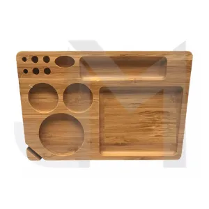 Medium Wooden Rolling Tray with Compartments - TRY-B230x155