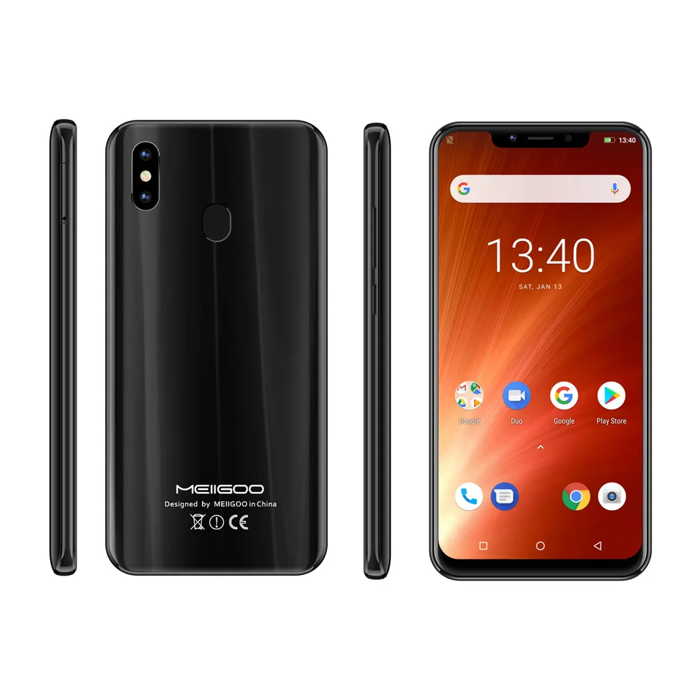 MEIIGOO S9 6.18-Inches FHD  Android 8.1 4G LTE Fingerprint Smartphone (Black)