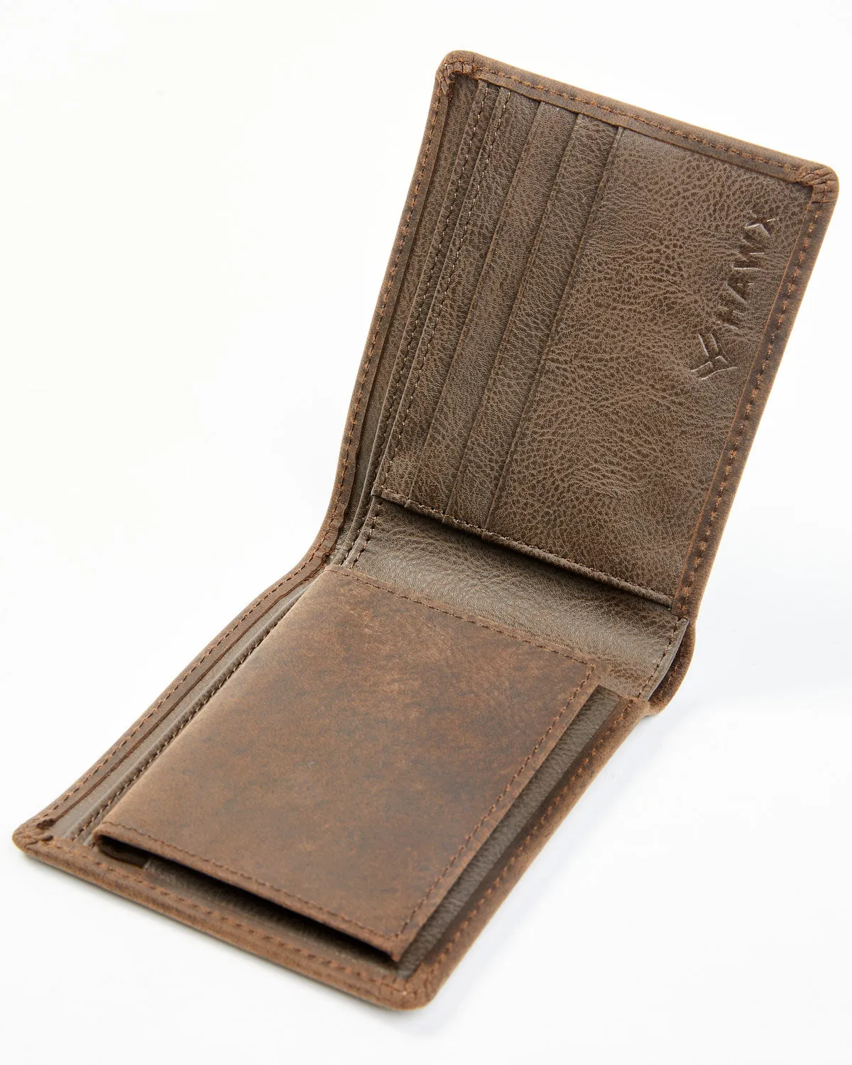 Men's Brown Flag Bifold Wallet